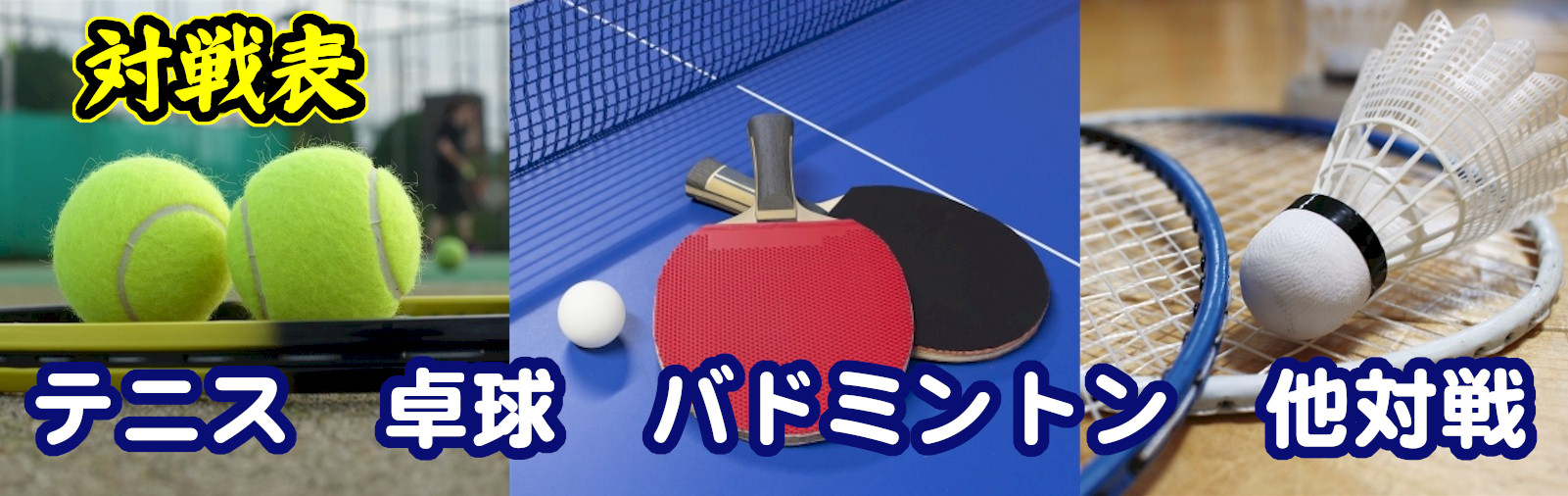 対戦表：新発売、テニス・卓球・バドミントン・その他対戦スポーツの対戦組合せに。