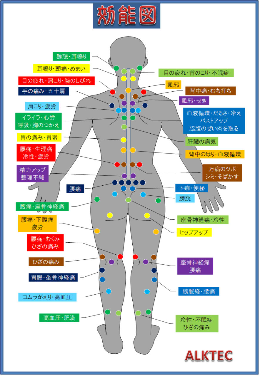 Alktec ツボ効能図